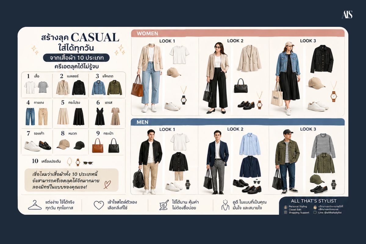 ชวนทำ ​Capsule Wardrobe สไตล์คุณ คู่มือเปลี่ยนตู้เสื้อผ้าให้เรียบง่ายแต่ดูดี ไม่ต้องช้อปบ่อย พร้อมวิธีสไตลิ่ง 