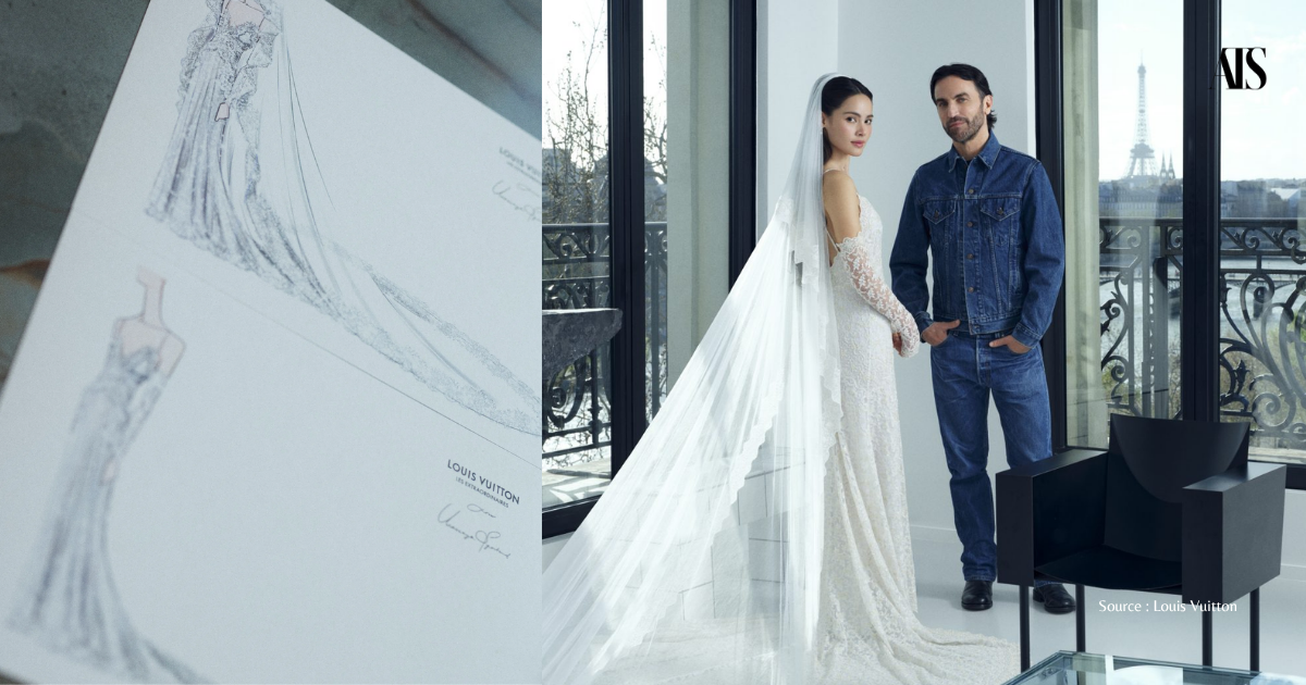 THE LV BRIDE ถอดรหัสชุดแต่งงาน ญาญ่า อุรัสยา สั่งตัดพิเศษจาก Louis Vuitton โดย Nicolas Ghesquière พร้อม 5 บทเรียนสไตล์เจ้าสาวสำหรับสาวไทย