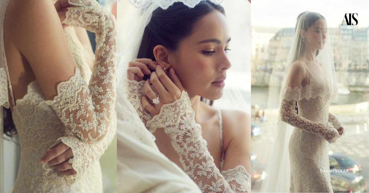 THE LV BRIDE ถอดรหัสชุดแต่งงาน ญาญ่า อุรัสยา สั่งตัดพิเศษจาก Louis Vuitton โดย Nicolas Ghesquière พร้อม 5 บทเรียนสไตล์เจ้าสาวสำหรับสาวไทย