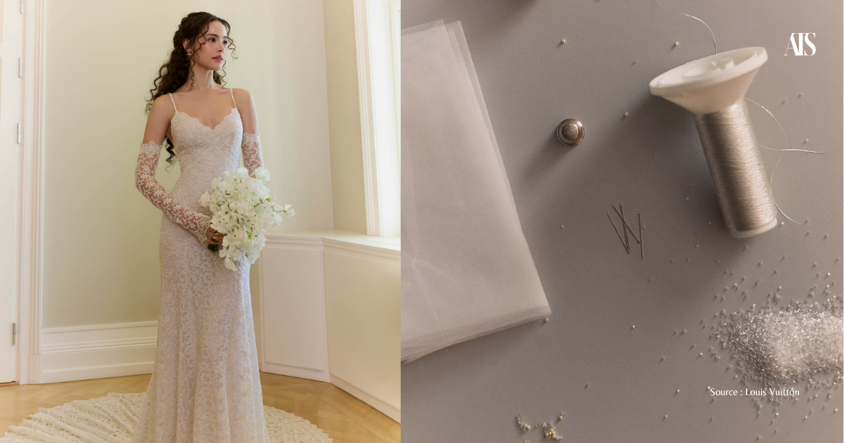 THE LV BRIDE ถอดรหัสชุดแต่งงาน ญาญ่า อุรัสยา สั่งตัดพิเศษจาก Louis Vuitton โดย Nicolas Ghesquière พร้อม 5 บทเรียนสไตล์เจ้าสาวสำหรับสาวไทย